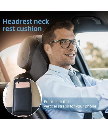 ZATOTOO Car Neck Support - Memory Foam Headrest for Car Seat with Breathable Washable Cover - Black - Buy Online on SooperMarket.com