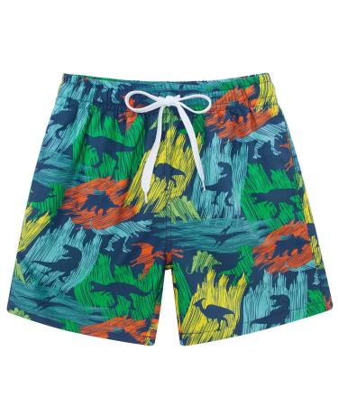 Fanient boys 3D printed funny swimming trunks fast drying beach clothing sport running bathing board short pants color graffiti 3 years