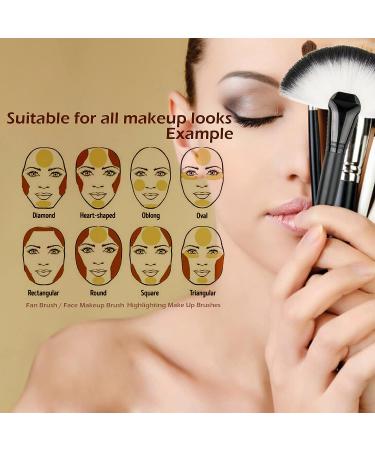 SKYPIA Professional Large Fan Makeup Brush - Blush, Bronzer, Highlighting Tool - Buy Online on SooperMarket.com