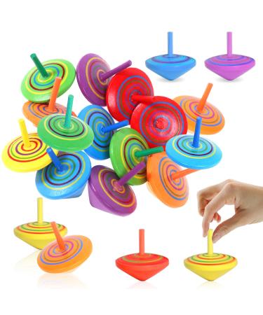 25 pieces wooden color wooden circle roundabout for children roundabout wooden circle for children Suitable for children's festivals in the classroom Birthday gifts Party bag filler guest gifts