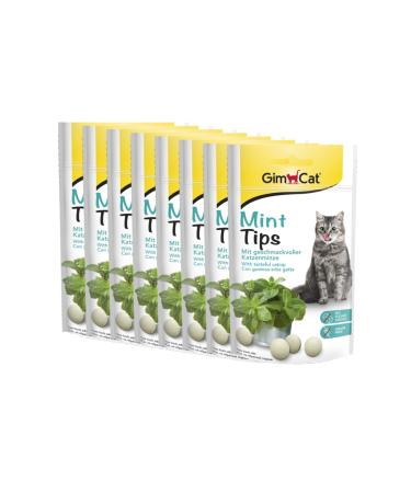 Gimcat Mint Tips - grain -free and vitamin -rich cat snack with tasteful catnip - 8 Pack (8 x 40 g) 40 g (8 Pack)