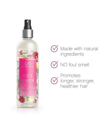 Hairfinity Rice Water Hair Mist - Growth Formula for Damaged, Curly & Dry Hair - 8oz, SiliconeSulfate Free - Buy Online on SooperMarket.com