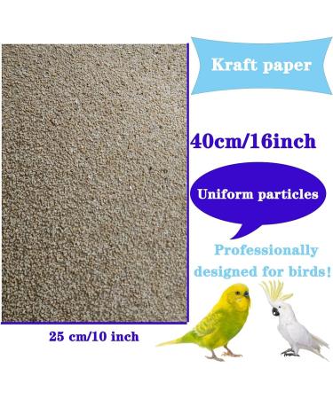 Gravel Bird Cage Liner Paper | Sea Sand Bedding for Hard-Billed Birds | Safe, Clean, Easy | 10 x 16 - Buy Online on SooperMarket.com