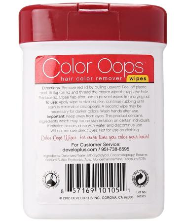 Developlus Color Oops Color Remover Wipes 10 Count (3 Pack) - Easy and Effective Solution - Buy Online on SooperMarket.com