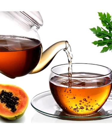 Herbal Magic's Pure & Natural Papaya Leaves Infusion subtle bitter flavour - Freshly Harvested - Caffeine Free Natural Detox - whole leaves- No Fillers & Preservatives - 50g (Pack -2) - Buy Online on SooperMarket.com