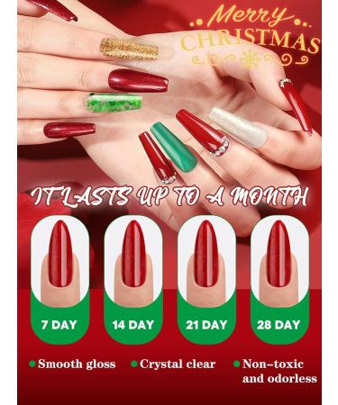 EBANKU Christmas Acrylic Powder Set - 6 Color Professional Nail Extension Kit for Long-Lasting Nail Art - No Lamp Needed | Perfect for Christmas Party - Buy Online on SooperMarket.com