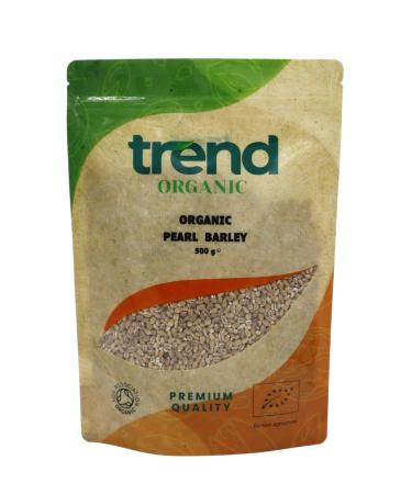 Trend Organic Pearl Barley Grains Nutrient-Rich Convenience for Quick-Cooking Rich in Protein & Fibre Certified Organic Sustainably Sourced Vegan Non-GMO No Additives No Preservatives 1kg 500g