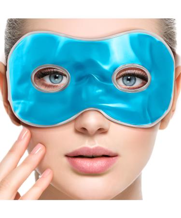 Albert Austin Cooling Eye Mask for Puffy Eyes Cold Eye Mask with Plush Edging Relieves Sinus Pain Headache Migraine Reusable Hot Cold Therapy Cooling Gel Eye Mask for Dark Circles Swollen Eyes