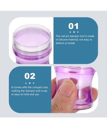 Lurrose 3 Sets Nail Art Silicone Stamp Kit - French Tip Nail Printer & Seal with Frosted Scraper for Perfect Manicures - International Shipping Available - Buy Online on SooperMarket.com
