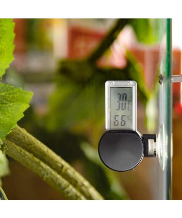 Thermometer Temperature Humidity Gauge Hygrometer Bearded Dragon Tank Accessories Reptile Tank Temperature Gauge Pet Supplies for Home Pet Shop(Black Transparency) - Buy Online on SooperMarket.com