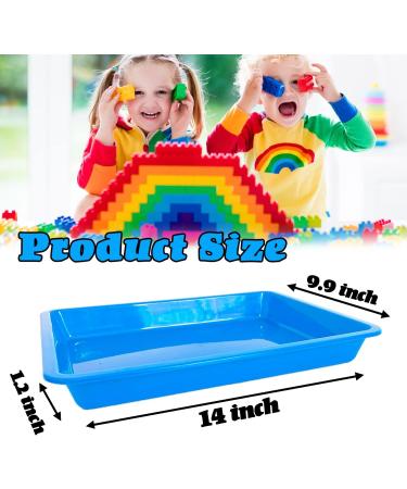 10 Pack Multicolor Plastic Art Trays - 14 x 10 Inch - for Arts and Crafts DIY Projects - Buy Online on SooperMarket.com