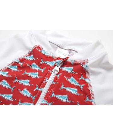 BONVERANO Baby Boys Swimsuit | UPF 50+ Long-Sleeve Swordfish Bathing Suit 12-18 Months - Buy Online on SooperMarket.com