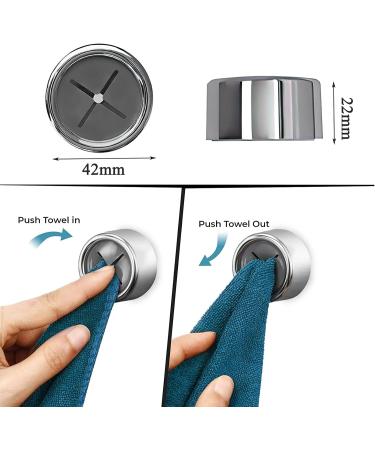 6x Aot Adhesive Hooks & 2x Towel Holders - Silicone Wall Hooks for Bathroom & Kitchen - Self-Adhesive Key & Razor Holders in 3 Colors - Buy Online on SooperMarket.com