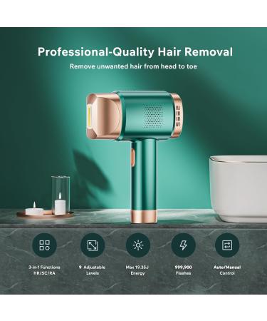 AMINZER 2023 IPL Hair Removal Device 3-in-1 Functions HR/SC/RA | 9 Energy Levels | 999900 Flashes | Painless Laser Hair Removal Device with LCD Touch Screen - Buy Online on SooperMarket.com