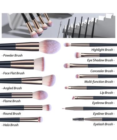 BS-MALL 18 Pcs Makeup Brushes Set with Palette, Powder Puff - Premium Synthetic Brushes for Foundation, Concealers, Eye Shadows - Buy Online on SooperMarket.com