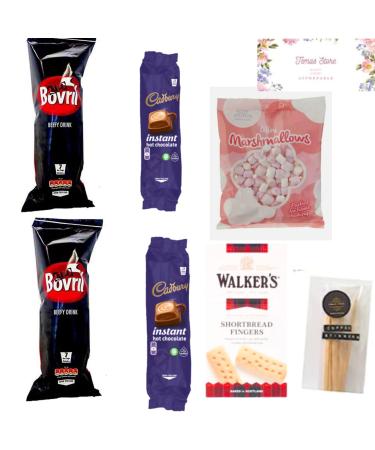 Temas Instant Hot Chocolate Cup Drink |Betty Winters mini Marshmallows |Hot Chocolate Stirrers (Cadbury & Bovril)