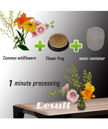 Flower Frog Holder Set for Flower Arrangement - 6 Pieces | Japanese Kenzan Pin Frogs | Perfect for Fixation and Valentine's Day Decor - 0.9, 1.4, 2.4 Sizes - Buy Online on SooperMarket.com