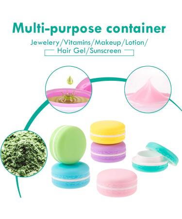 6 x Leak-Proof Macaroon Cosmetic Containers - Travel Storage (10ml) | Perfect for International Shipping - Buy Online on SooperMarket.com