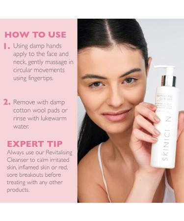 SKINICIAN Revitalising Cleanser - Daily Makeup Remover - Lightweight Face Cleanser - Gentle Cleanser with Tea Tree Extract - Soothing Cleansing Gel for All Skin Types - Vegan & Cruelty Free (200ml) - Buy Online on SooperMarket.com