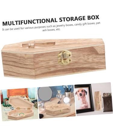 minkissy Box Wood Funeral Dollhouse Coffin Decor Coffins and Caskets Jewelry Casket Terrarium Case Casket Ring Coffin Necklace Organizer Jewelry Organizer Wooden Wedding Small Coffin 15.00X7.80X4.00CM As Shown 1 - Buy Online on SooperMarket.com
