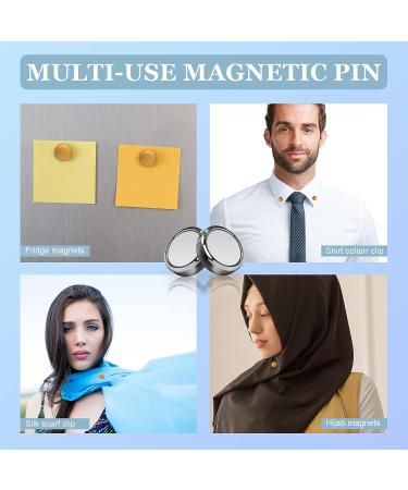 8-Piece Colorful Magnetic Hijab Pins - Rustic Style | Coldairsoap Pinless Round Magnets for Women - Buy Online on SooperMarket.com