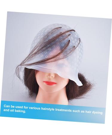 PLAFOPE Silicone Highlighter Cap Caps Hair Highlighting Kit Hair Highlighting Hat Dyeing Color Cap Salon Silicone Cap Silicone Hair Salon Cap Hair Highlight Hat Dye Cap White - Buy Online on SooperMarket.com
