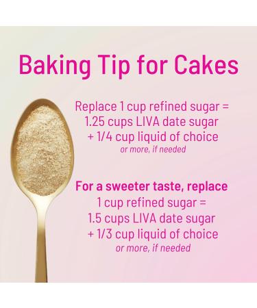 LIVA Certified Organic Raw Date Sugar | 100% Pure and Naturally Milled | ECOCERT Canada | Non-GMO Project Verified | Kosher | Single Ingredient | Ethically Sourced | Gluten Free | Plant-Based | 400g x 6 Canisters - Buy Online on SooperMarket.com
