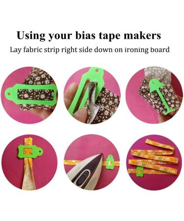 HONEYSEW 10pcs Fabric Bias Binding Sasher Tool Set with 40 Quilting Pins - Multi-Sized Foldable Strips, Green - Buy Online on SooperMarket.com