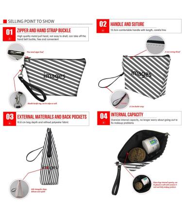 Biyejit Waterproof Cosmetic Bag & Travel Case for Women | Skull Skeleton Makeup & Lipstick Organizer - Buy Online on SooperMarket.com