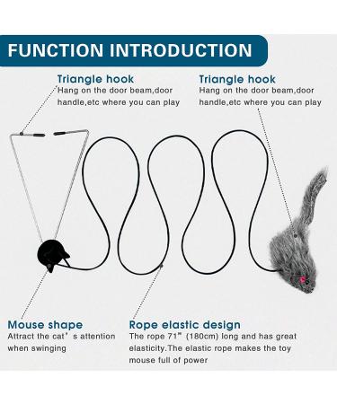 Kalimdor Interactive Cat Feather Toy: Retractable Teaser for Indoor Cats - Fun Exercise and Mental Stimulation - 1 Pack - Buy Online on SooperMarket.com