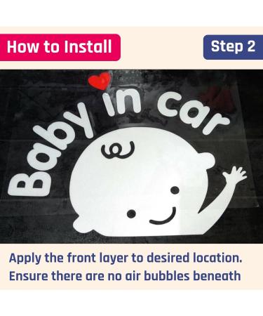 Buy 2 Pieces Baby on Board Car Stickers - 120mm x 120mm | International Shipping Available - Buy Online on SooperMarket.com
