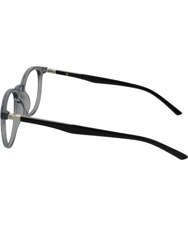 Opulize MET Reading Glasses 2 Pack - Slim Round Frame Spring Hinges Scratch-Resistant - Black Transparent & Gray for Men & Women +2.00 Diopters - Buy Online on SooperMarket.com