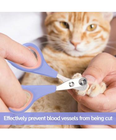 Cat Nail Clippers 1 Pcs Cat Claw Clipper Made of Stainless Steel Cat Nail Trimmer Nail Clippers for Cats with Positioning Hole Professional Cat Claw Clippers with Safety Guard.(Purple) - Buy Online on SooperMarket.com