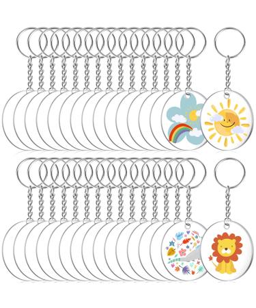 Acrylic Keychain Blanks  Audab 108pcs Clear Keychains for Vinyl Kit Including 36pcs Acrylic Blanks  36pcs Keychain Rings and 36pcs Jump Rings for DIY Keychain  Crafting and Vinyl Projects