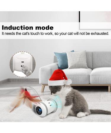 Nueplay Interactive Cat Toys with LED Light | Smart Electric Toy for Indoor Cats | USB Rechargeable Robotic Toy with Feathers | 2 Modes for Pet Exercise - Buy Online on SooperMarket.com