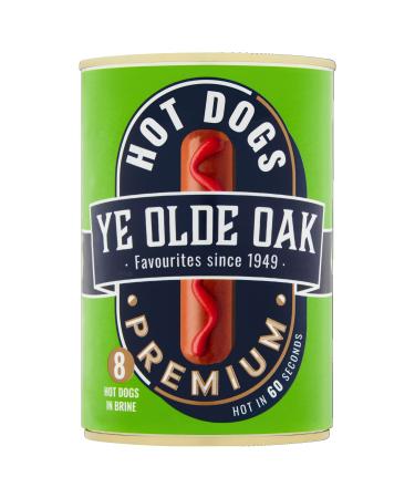 Ye Olde Oak 8 Premium Hot Dogs in Brine 400g 400 g (Pack of 1)