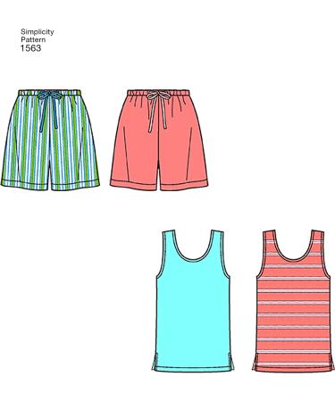 Simplicity 1563 Easy-to-Sew Unisex Pajama Pattern Kit | Sizes XS-XL - Buy Online on SooperMarket.com