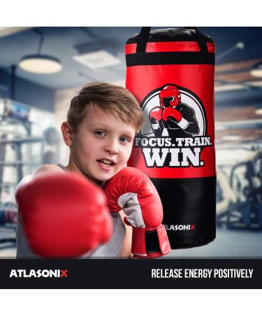 Hanging Kids Punching Bag 2 Ft - Professional Style Youth Punch Bag for Martial Arts, Boxing, Karate - Ages 5-15 | Unfilled - Buy Online on SooperMarket.com