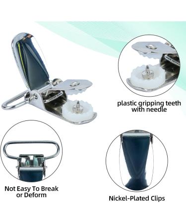 MELOTOUGH 1 Inch Plated Suspender Clips Pacifiers Clips with Plastic Gripping Teeth(5 PCS) - Buy Online on SooperMarket.com