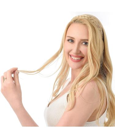 DIGUAN Double Three Strand Synthetic Hair Braided Headband Extension - Dark Brown - Buy Online on SooperMarket.com