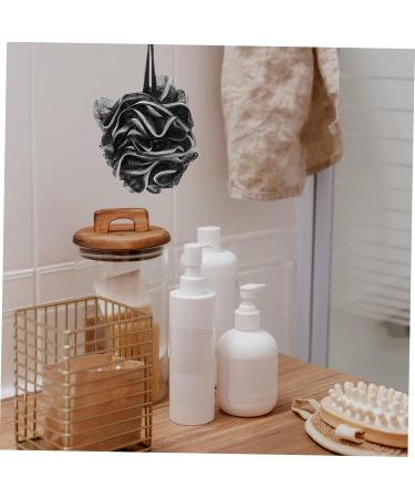 Buy NOLITOY 4pcs Black Bath Balls - Durable Mesh Loofah Scrubber Sponges for Men | Portable Body Wash Solution - Buy Online on SooperMarket.com