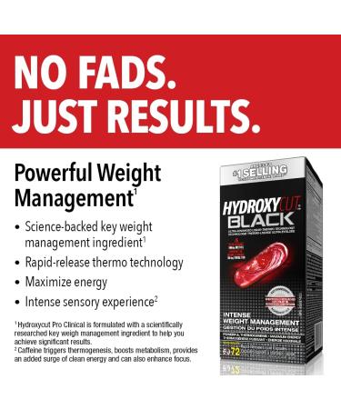 Hydroxycut Weight Loss Pills for Women & Men Hydroxycut Black Weight Loss Supplement Pills Energy Pills to Lose Weight Metabolism Booster for Weight Loss Weightloss & Energy Supplements 72 Pills - Buy Online on SooperMarket.com