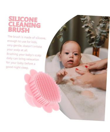 Healeved Silicone Shampoo Brush Set - Pink Scalp Scrubber & Massage Tool for Infants and Babies - 2 Pack - Buy Online on SooperMarket.com