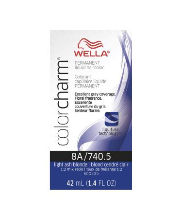 Wella ColorCharm Permanent Liquid Hair Color for Gray Coverage 8A Light Ash Blonde