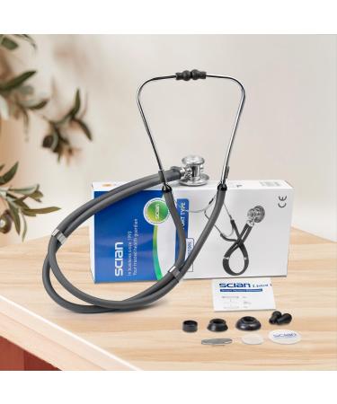 HONSUN Dual Head Stethoscope for Adults & Kids - Classic Cardiology Stethoscope for Doctors Nurses & Students - Gray - International Shipping Available - Buy Online on SooperMarket.com