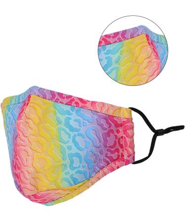 Washable Reusable 3 Layers Cotton Cloth Face Mask - Colorful Cloudy Design One Size Fits Most | International Shipping Available - Buy Online on SooperMarket.com