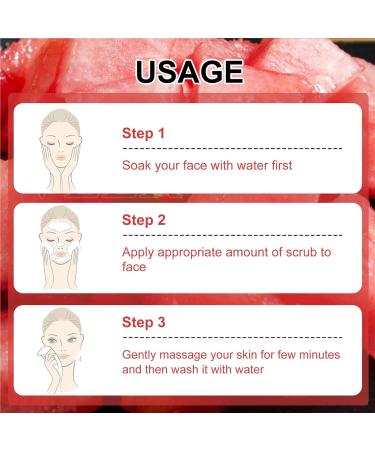Watermelon Facial Scrub Cream - Daily Exfoliating Face Scrub for All Skin Types | Cleanses Removes Dead Skin Blackheads & Acne (10.58 OZ - Buy Online on SooperMarket.com