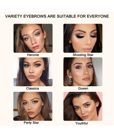 Eyebrow Stamp Stencil Kit - Waterproof Brow Stamp with 5 Reusable Stencils (Light Brown) - Buy Online on SooperMarket.com
