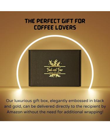 Coffee Gift Set - Variety Selection of Lyons Coffee Bags Bundled with Border Biscuits and Indulgent Caramel Stroopwafels - 18 Items in Gold Embossed Gift Box - Buy Online on SooperMarket.com