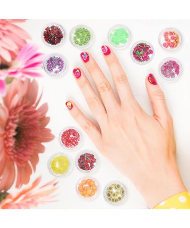 Healeved 2 Sets DIY Nail Fruit Nail Accessories Pottery Making Supply Home Use Decor Polymer Clay Fruit Slices Manicure Kit DIY Kits Slice Nail Art Puzzle Soft Pottery Charm Nail Flakes 3d - Buy Online on SooperMarket.com